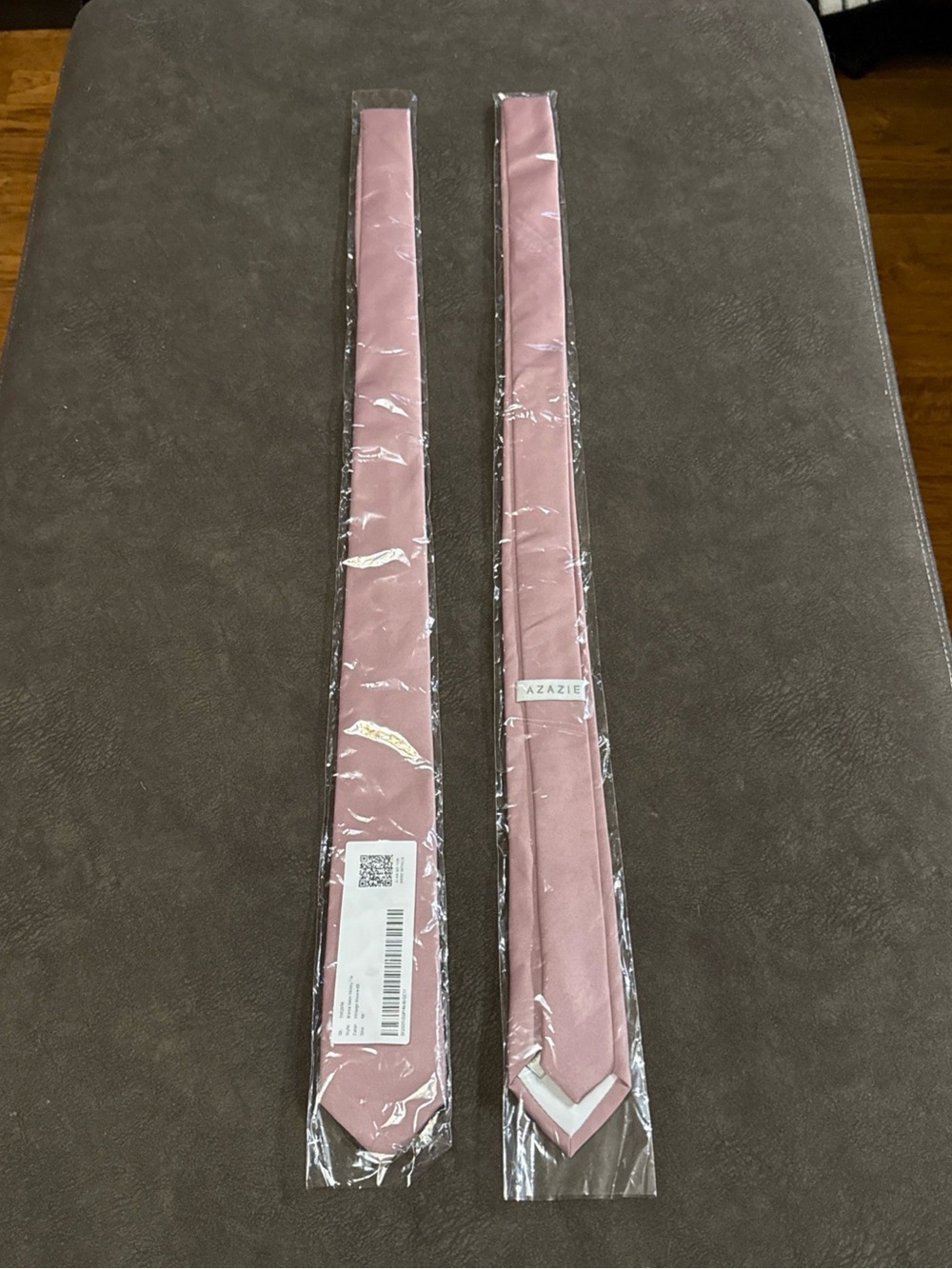 Azazie Blush Pink Satin Tie